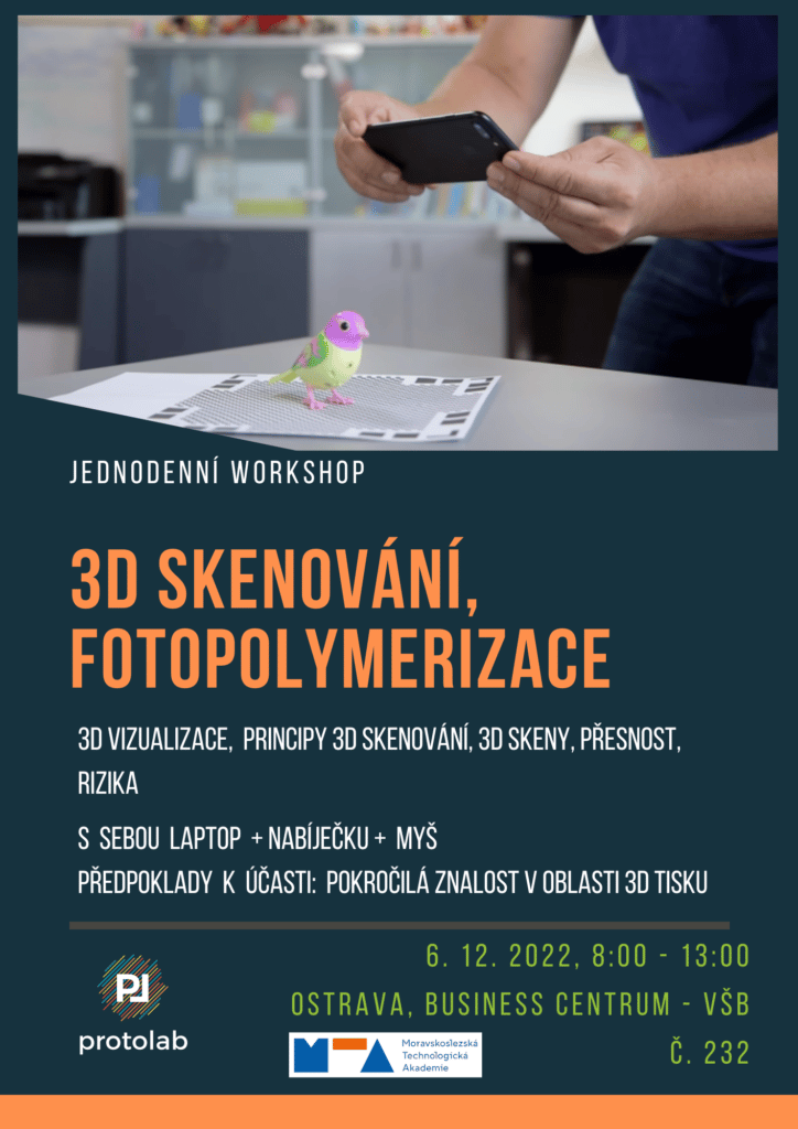 Letak 3D skenovani 6.12.2022 1 | Jednodenní workshop 3D tisku